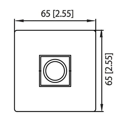 Isenberg Serie 160 2" Brushed Nickel PVD Solid Brass Ceiling-Mounted Shower Arm With Adjustable Sliding Flange