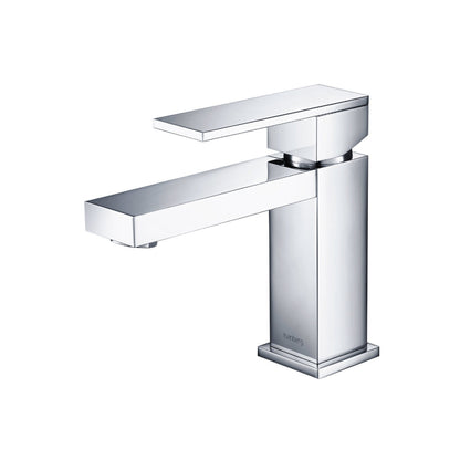 Isenberg Serie 160 6" Single-Hole Matte Black Deck-Mounted Bathroom Sink Faucet With Pop-Up Drain
