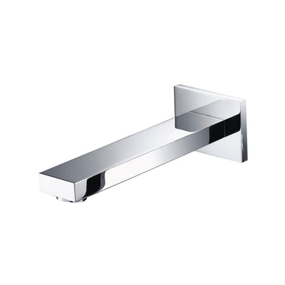 Isenberg Serie 160 7" Single-Hole Brushed Nickel PVD Solid Brass Wall-Mounted Non-Diverting Bathtub Spout