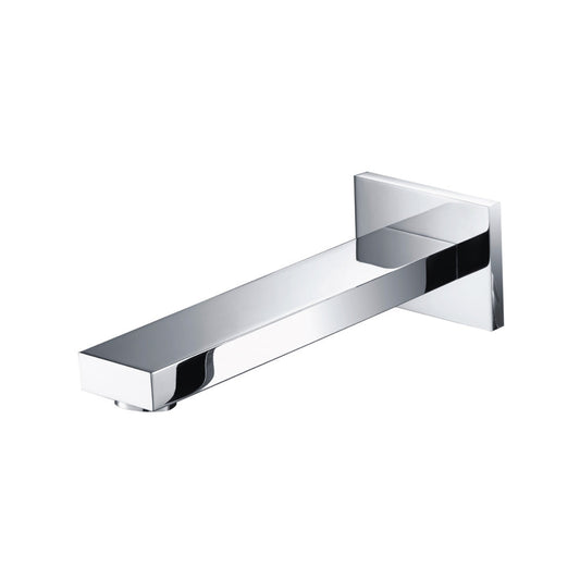 Isenberg Serie 160 7" Single-Hole Chrome Solid Brass Wall-Mounted Non-Diverting Bathtub Spout