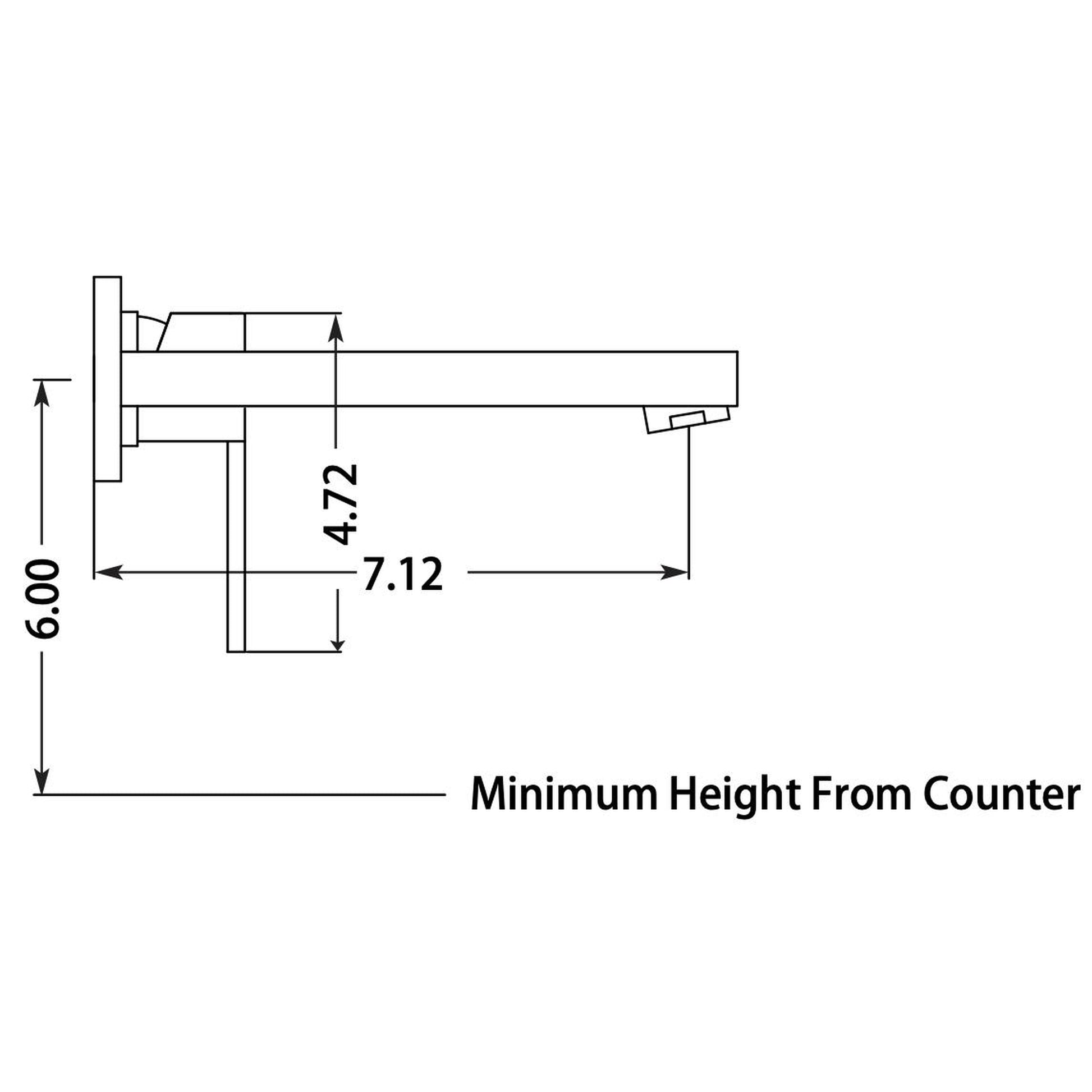 Isenberg Serie 160 7" Two-Hole Brushed Nickel PVD Wall-Mounted Bathroom Sink Faucet With Rough In Valve