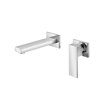 Isenberg Serie 160 7" Two-Hole Chrome Wall-Mounted Bathroom Sink Faucet With Rough In Valve