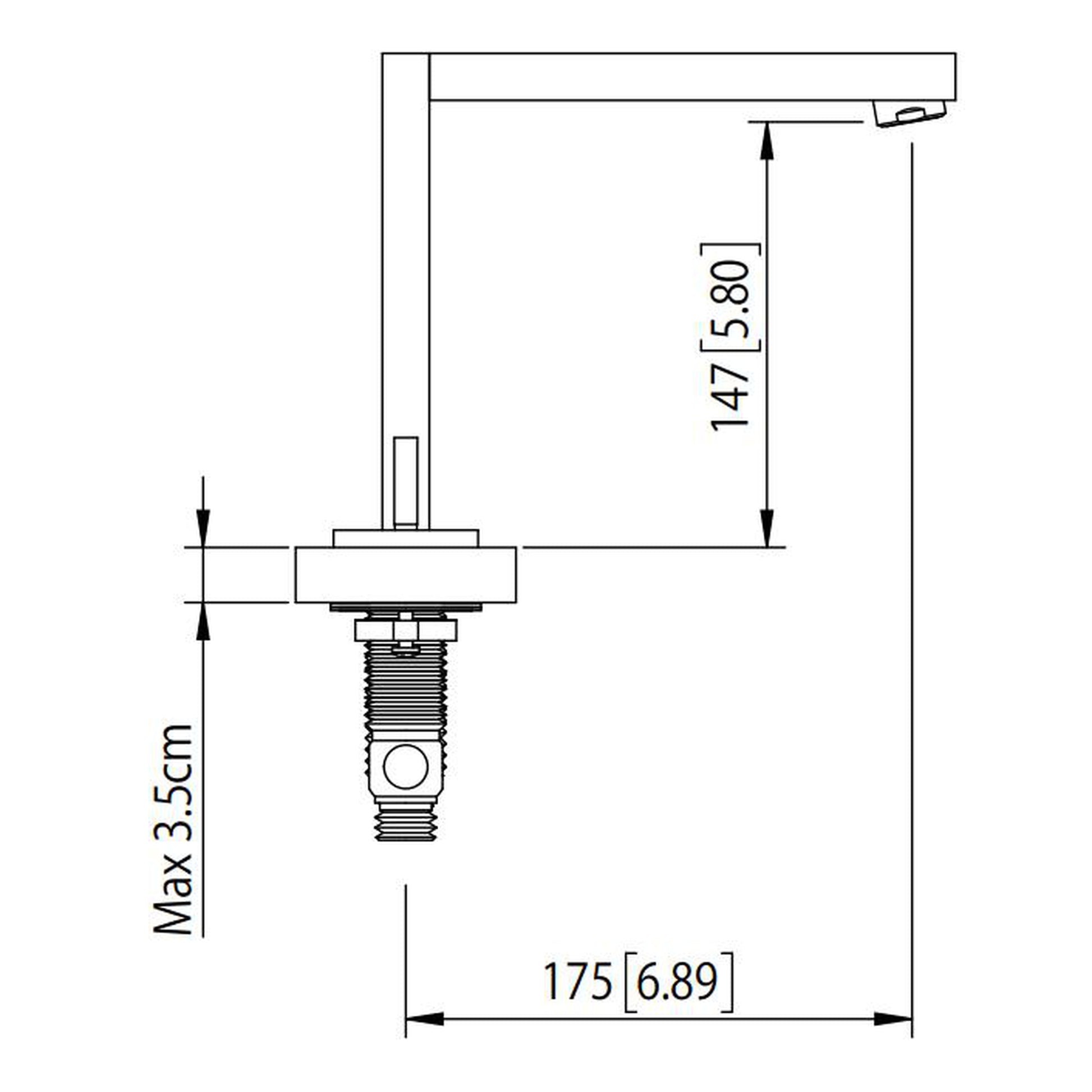 Isenberg Serie 160 8" Three-Hole Matte Black Solid Brass Deck-Mounted Roman Bathtub Faucet