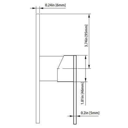 Isenberg Serie 160 Single Output Matte Black Wall-Mounted Shower Set With 3-Function ABS Shower Head, Single Handle Shower Trim and 1-Output Single Control Pressure Balance Valve