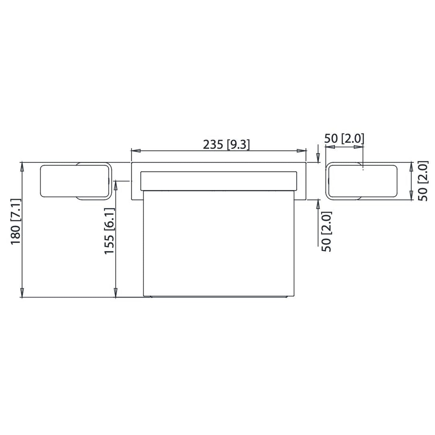 Isenberg Serie 196 13" Three-Hole Brushed Nickel PVD Deck-Mounted Cascade / Sheet Flow Waterfall Roman Bathtub Faucet With Valve Set