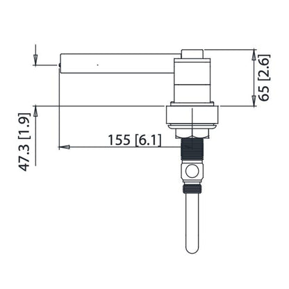 Isenberg Serie 196 13" Three-Hole Brushed Nickel PVD Deck-Mounted Cascade / Sheet Flow Waterfall Roman Bathtub Faucet With Valve Set