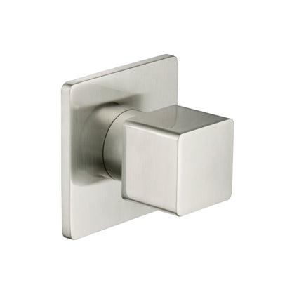 Isenberg Serie 196 3" Brushed Nickel PVD Wall Mounted Shower Faucet Trim With 0.75" Single-Output NPT Female Connection Volume Control Valve