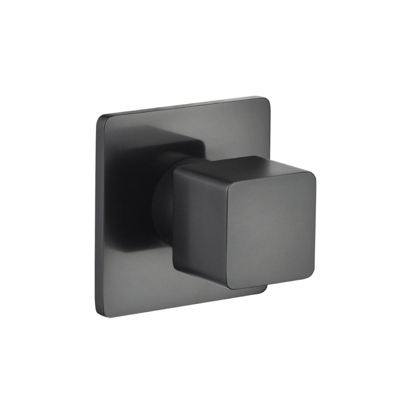 Isenberg Serie 196 3" Matte Black Wall Mounted Shower Faucet Trim With 0.75" Single-Output NPT Female Connection Volume Control Valve