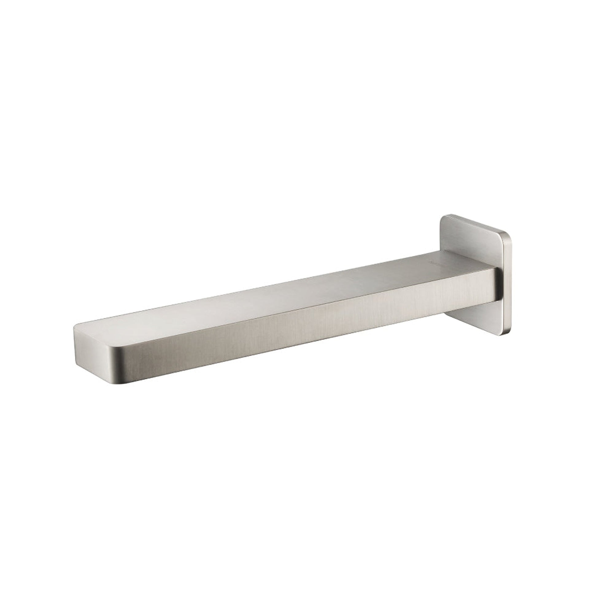 Isenberg Serie 196 7" Single-Hole Brushed Nickel PVD Solid Brass Wall-Mounted Non-Diverting Bathtub Spout