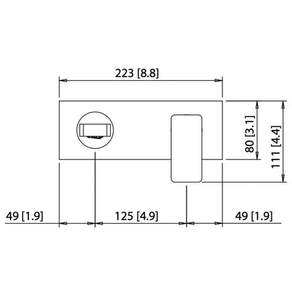 Isenberg Serie 196 9" Two-Hole Brushed Nickel PVD Wall-Mounted Bathroom Sink Faucet With Rough In Valve