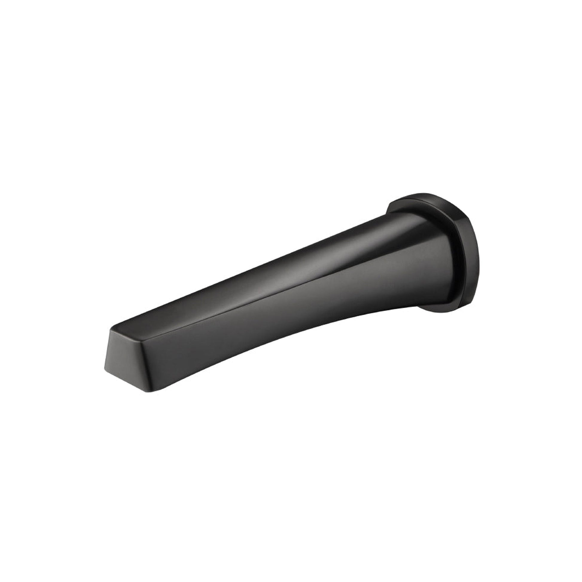 Isenberg Serie 240 10" Single-Hole Matte Black Solid Brass Wall-Mounted Non-Diverting Bathtub Spout