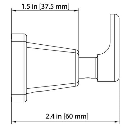 Isenberg Serie 240 2" Brushed Nickel PVD Solid Brass Wall-Mounted Bathroom Towel and Robe Hook