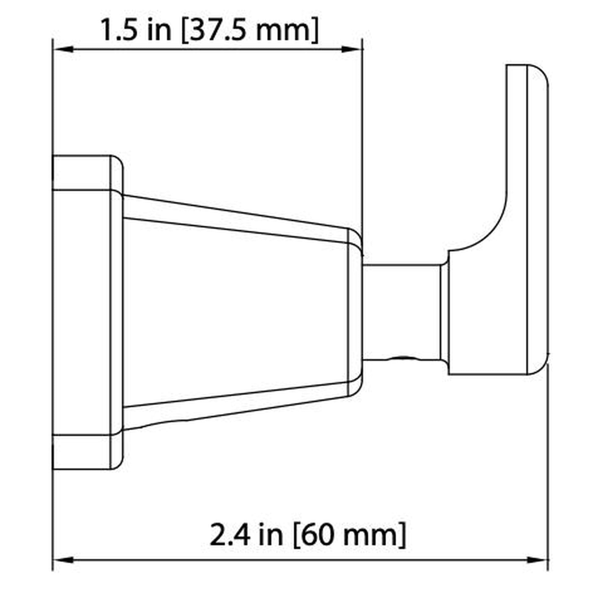 Isenberg Serie 240 2" Chrome Solid Brass Wall-Mounted Bathroom Towel and Robe Hook