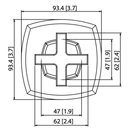 Isenberg Serie 240 3" Brushed Nickel PVD Wall Mounted Shower Faucet Trim With 0.75" Single-Output NPT Female Connection Volume Control Valve