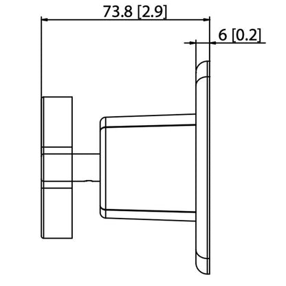 Isenberg Serie 240 3" Brushed Nickel PVD Wall Mounted Shower Faucet Trim With 0.75" Single-Output NPT Female Connection Volume Control Valve