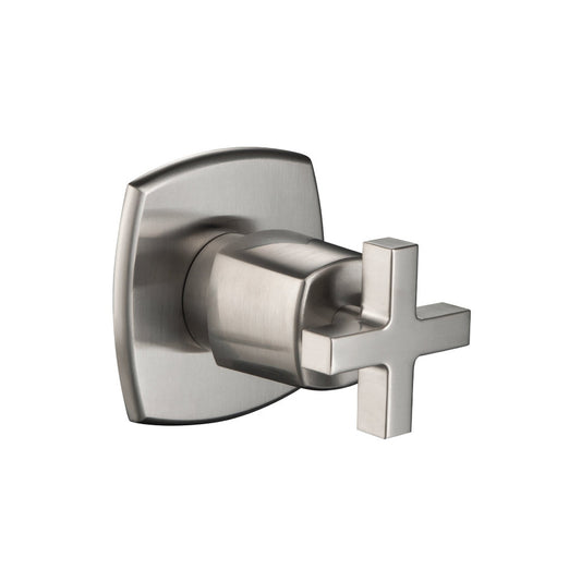 Isenberg Serie 240 3" Brushed Nickel PVD Wall Mounted Shower Faucet Trim With 0.75" Single-Output NPT Female Connection Volume Control Valve