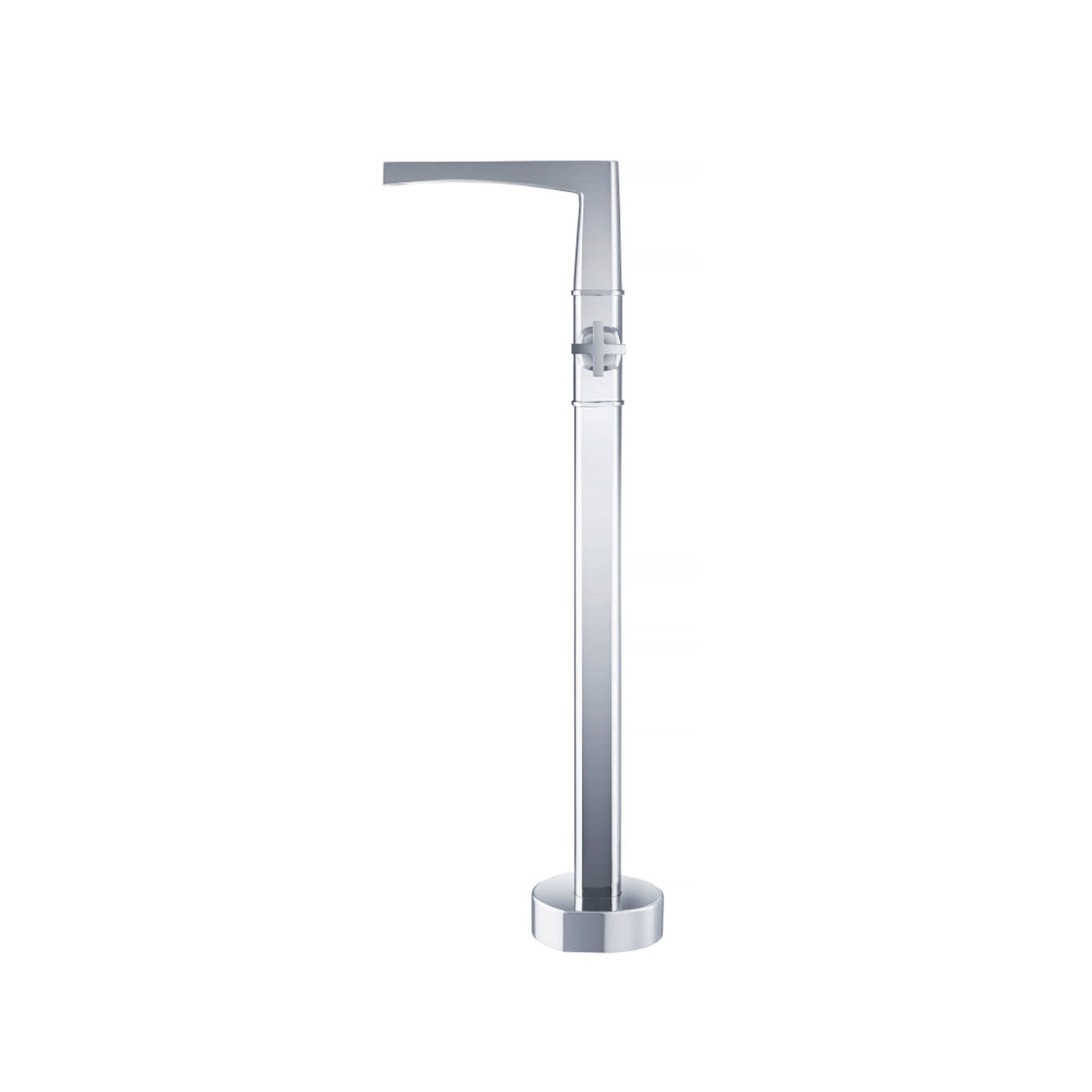 Isenberg Serie 240 39" Chrome Freestanding Floor-Mounted Bathtub Filler With 0.75" NPT Connection Valve