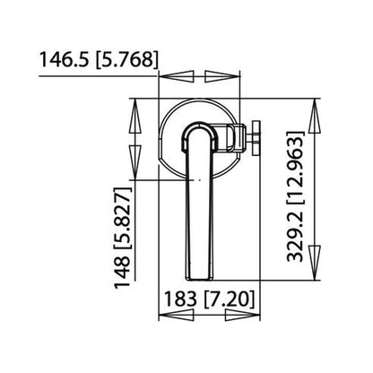 Isenberg Serie 240 39" Chrome Freestanding Floor-Mounted Bathtub Filler With 0.75" NPT Connection Valve