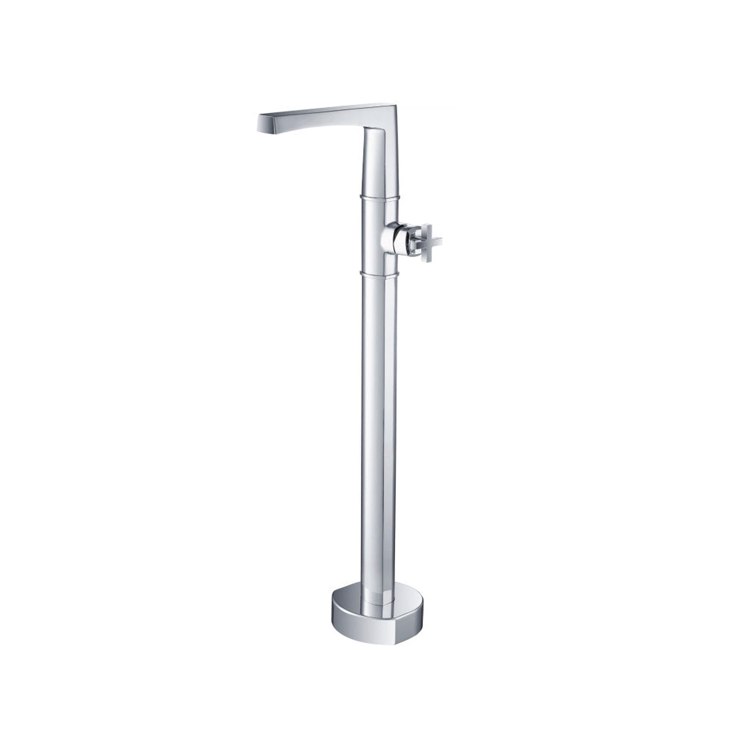 Isenberg Serie 240 39" Chrome Freestanding Floor-Mounted Bathtub Filler With 0.75" NPT Connection Valve