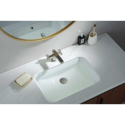 Isenberg Serie 240 4" Two-Handle Single-Hole Brushed Nickel PVD Deck-Mounted Bathroom Sink Faucet With Pop-Up Drain