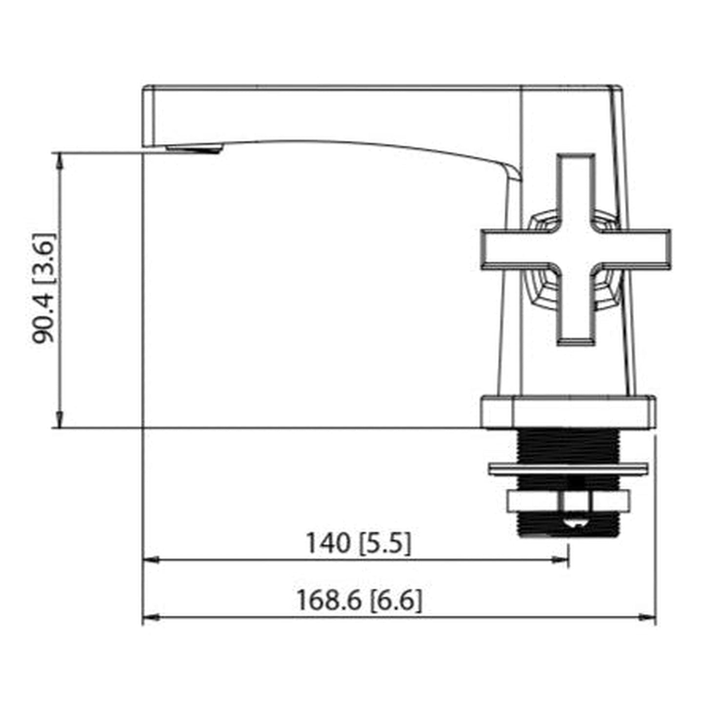 Isenberg Serie 240 4" Two-Handle Single-Hole Brushed Nickel PVD Deck-Mounted Bathroom Sink Faucet With Pop-Up Drain