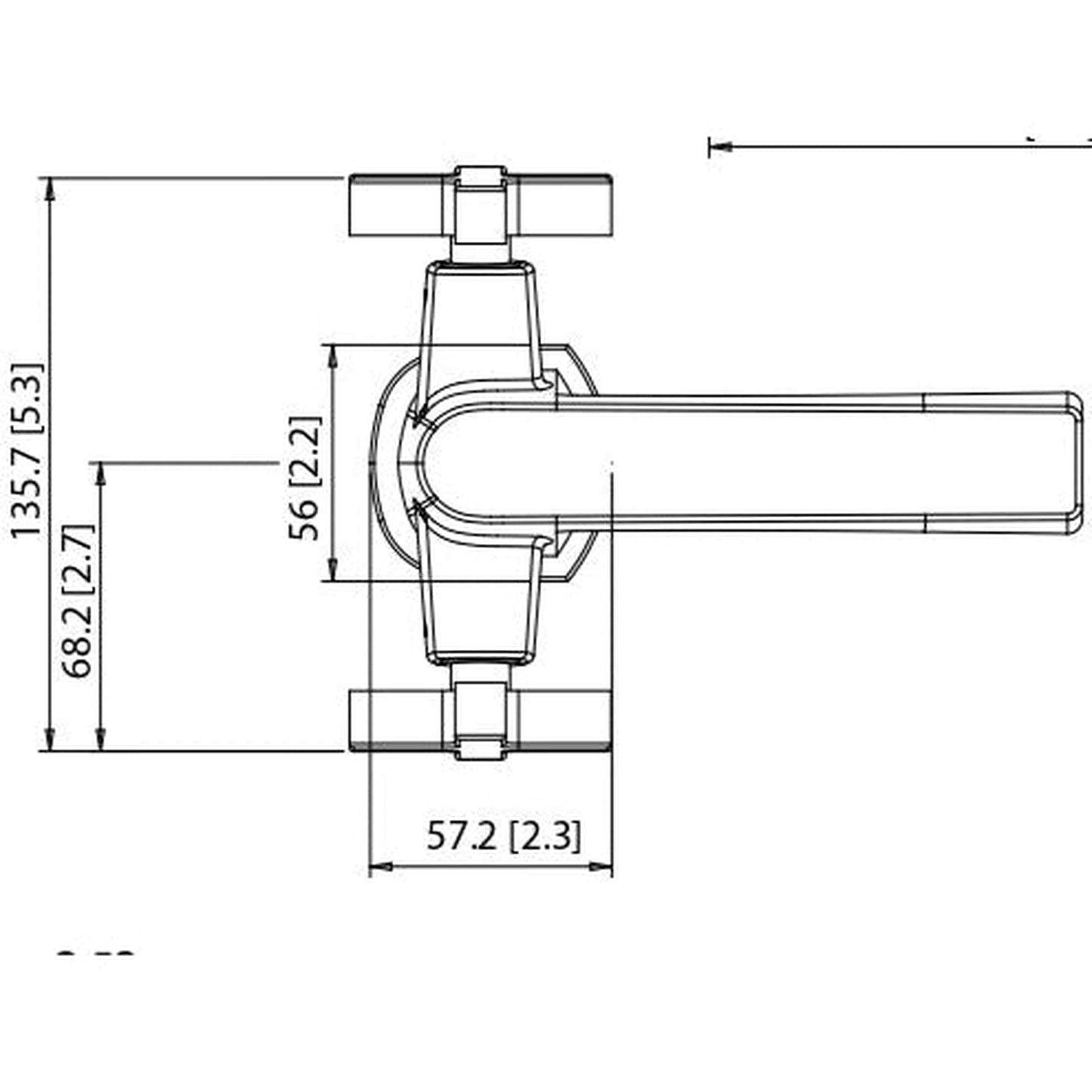 Isenberg Serie 240 4" Two-Handle Single-Hole Brushed Nickel PVD Deck-Mounted Bathroom Sink Faucet With Pop-Up Drain