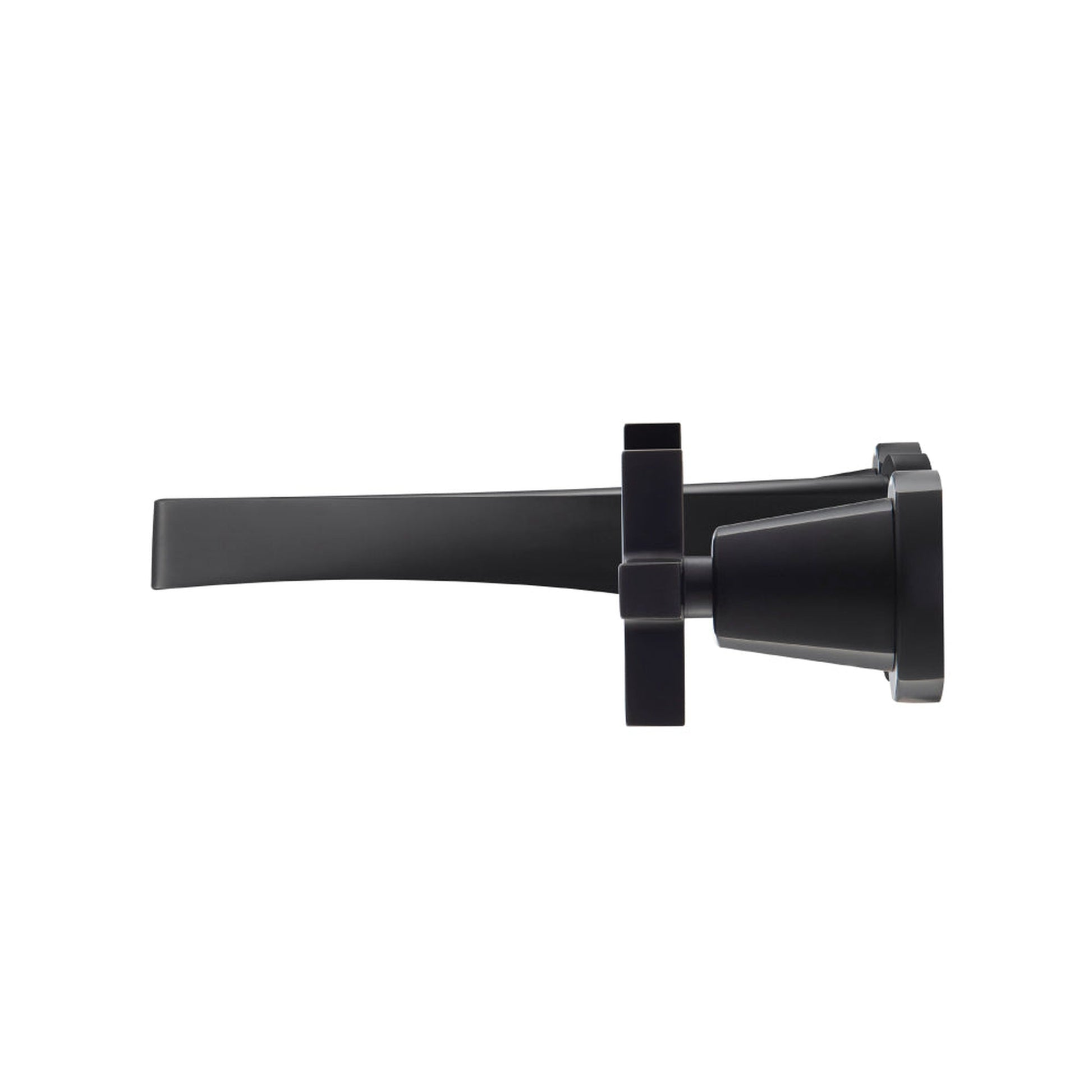 Isenberg Serie 240 9" Three-Hole Matte Black Wall-Mounted Bathroom Sink Faucet With 0.50" Rough-In Valve