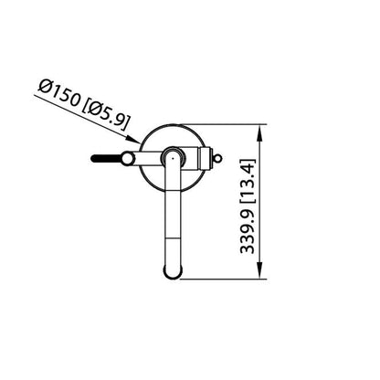 Isenberg Serie 250 40" Brushed Nickel PVD Freestanding Floor-Mounted Swivel Bathtub Filler With Integrated Diverter and Hand-Held Shower With Back Flow Prevention Valve