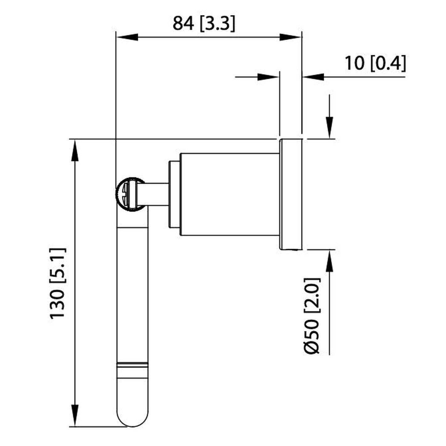 Isenberg Serie 250 6" Brushed Nickel PVD Solid Brass Wall-Mounted Toilet Paper Holder