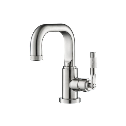Isenberg Serie 250 8" Single-Hole Brushed Nickel PVD Deck-Mounted Bathroom Sink Faucet With Pop-Up Drain
