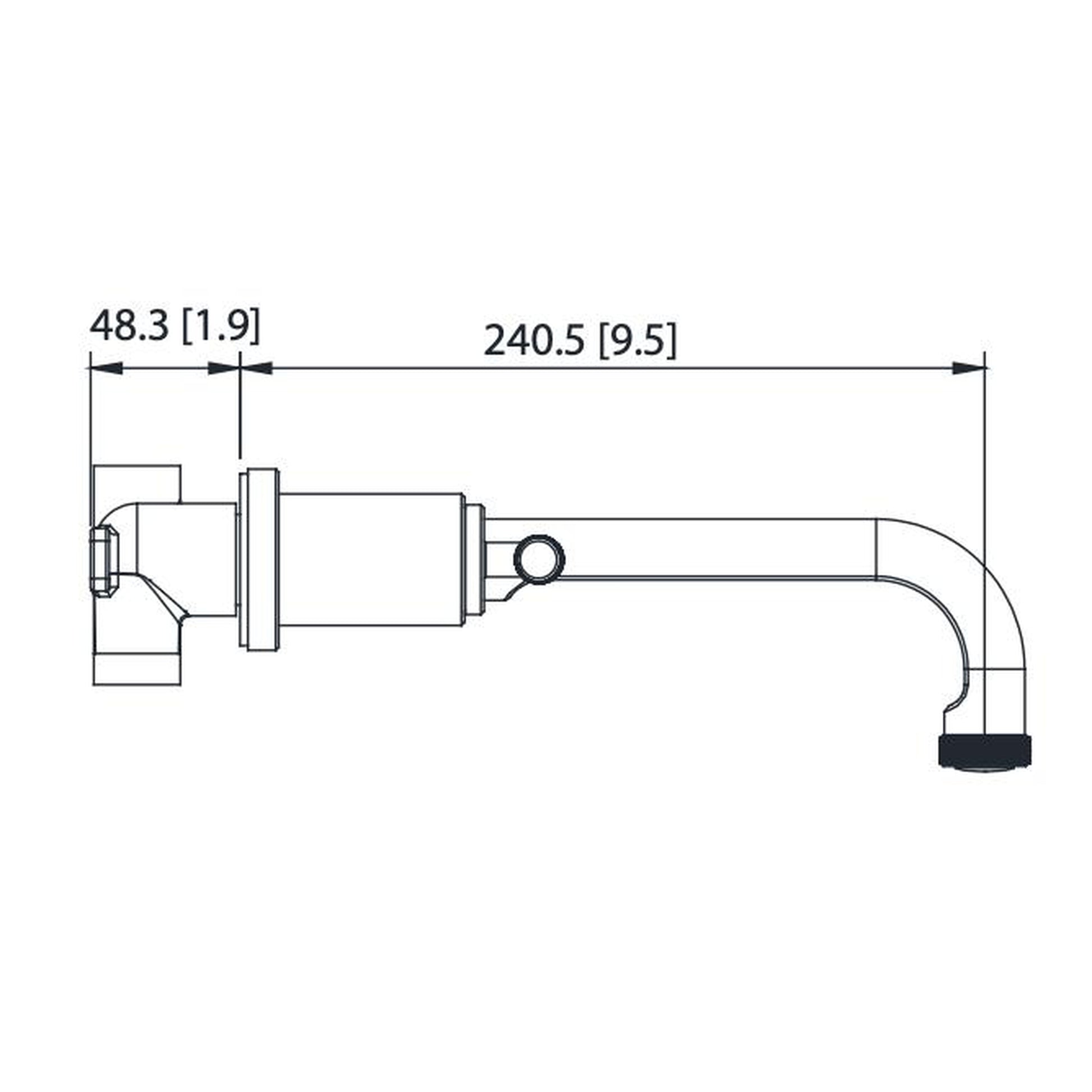 Isenberg Serie 250 8" Three-Hole Matte Black Wall-Mounted Bathroom Sink Faucet