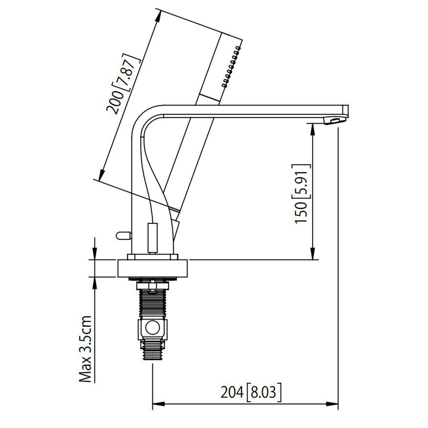 Isenberg Serie 260 14" Four-Hole Brushed Nickel PVD Solid Brass Deck-Mounted Roman Bathtub Faucet With Hand Shower