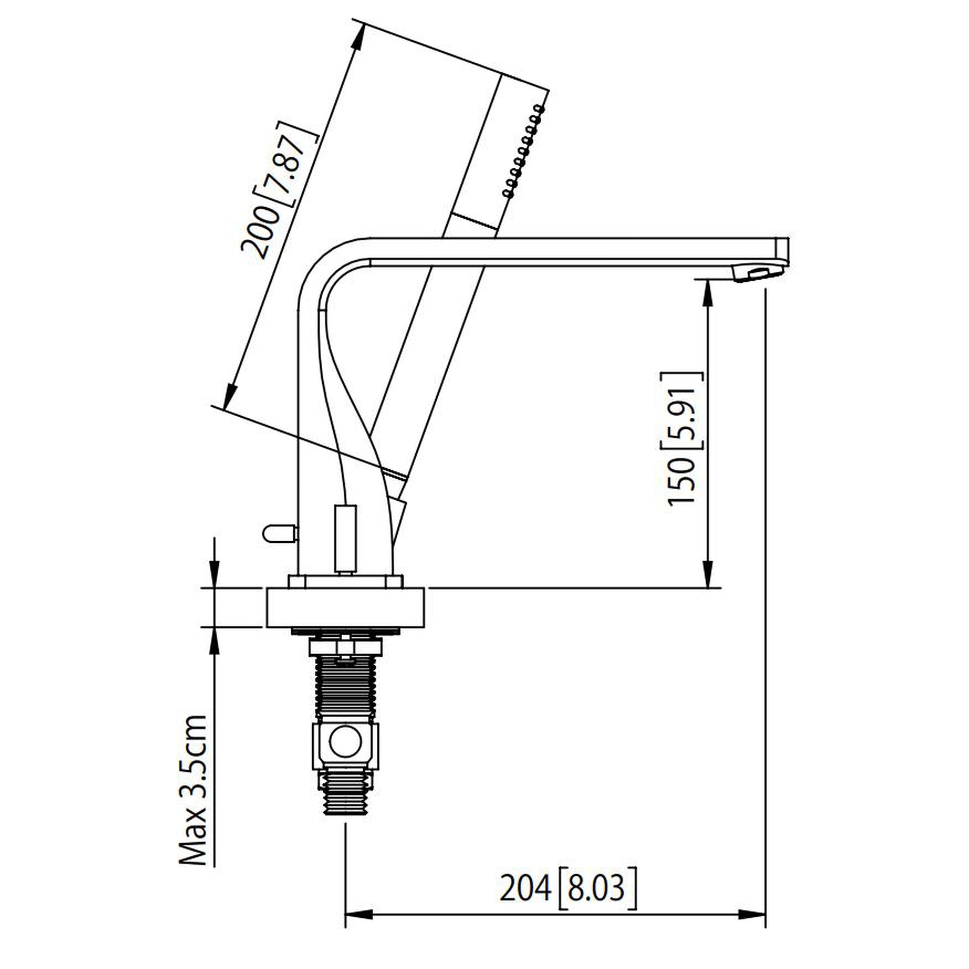 Isenberg Serie 260 14" Four-Hole Matte Black Solid Brass Deck-Mounted Roman Bathtub Faucet With Hand Shower