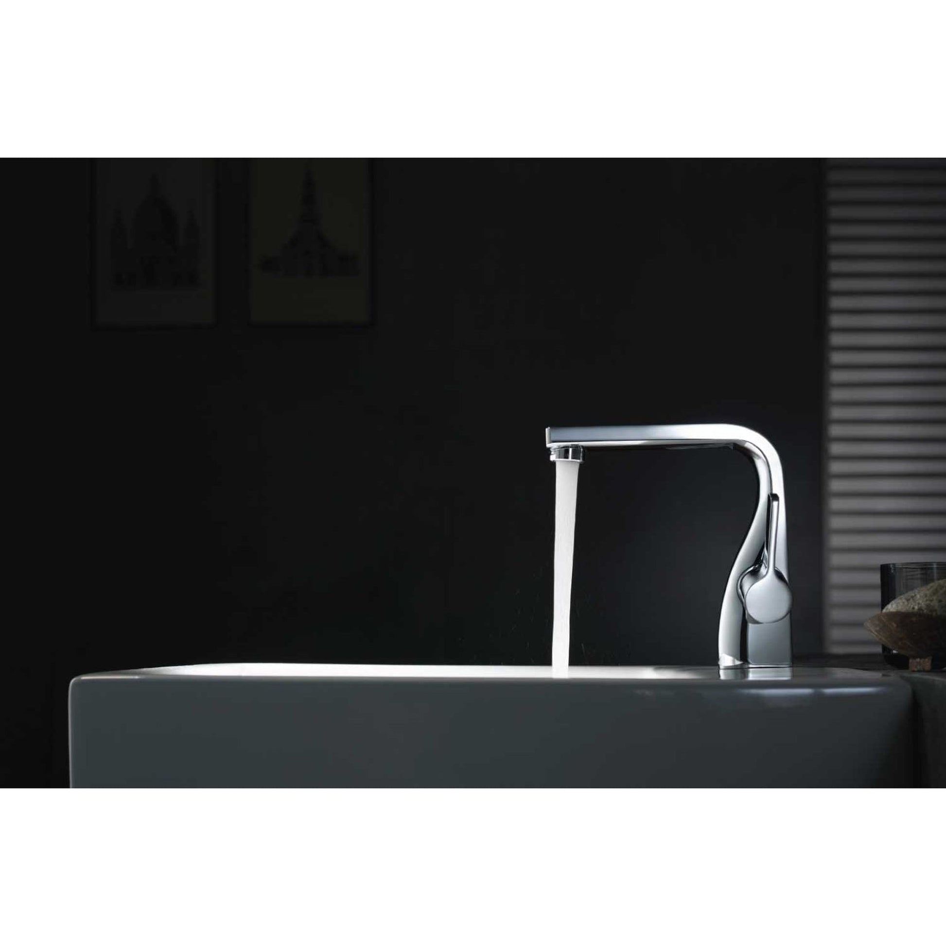 Isenberg Serie 260 6" Single-Hole Brushed Nickel PVD Deck-Mounted Bathroom Sink Faucet With Pop-Up Drain