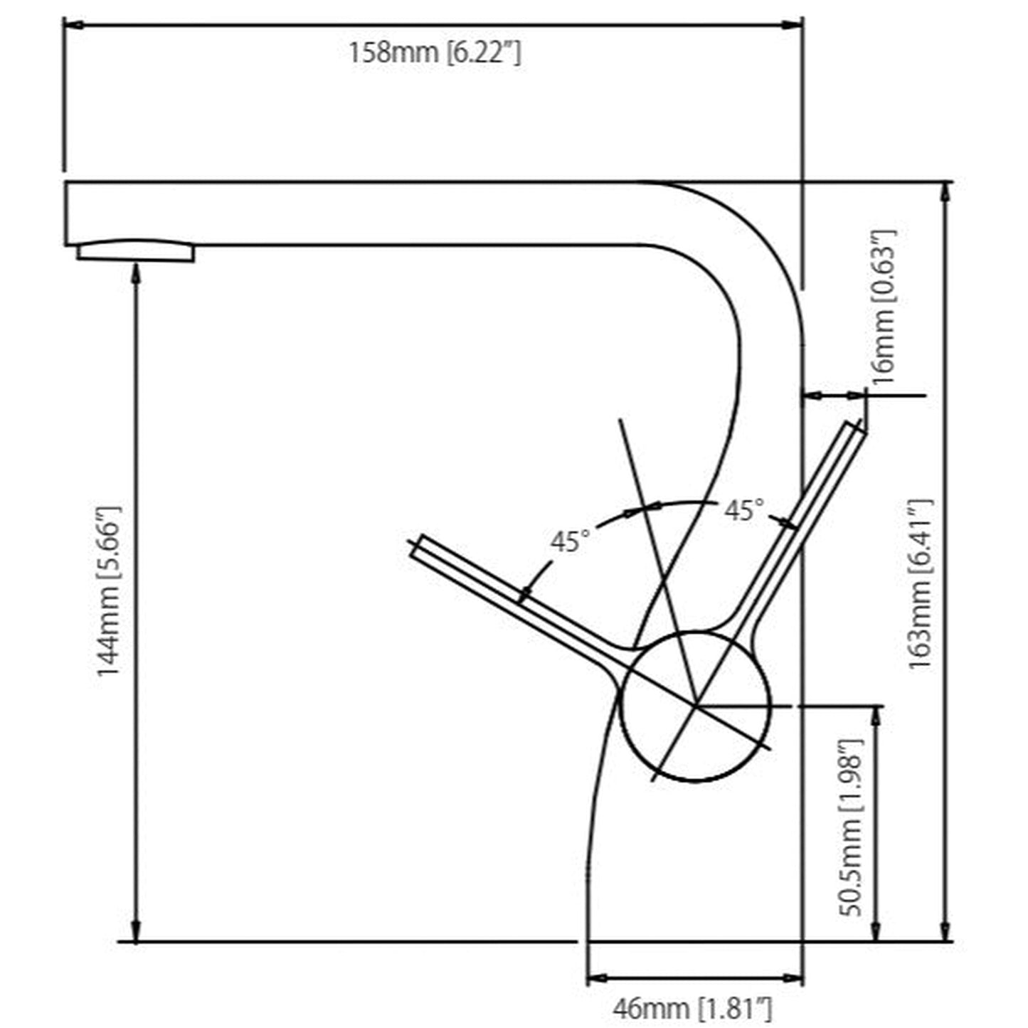 Isenberg Serie 260 6" Single-Hole Brushed Nickel PVD Deck-Mounted Bathroom Sink Faucet With Pop-Up Drain