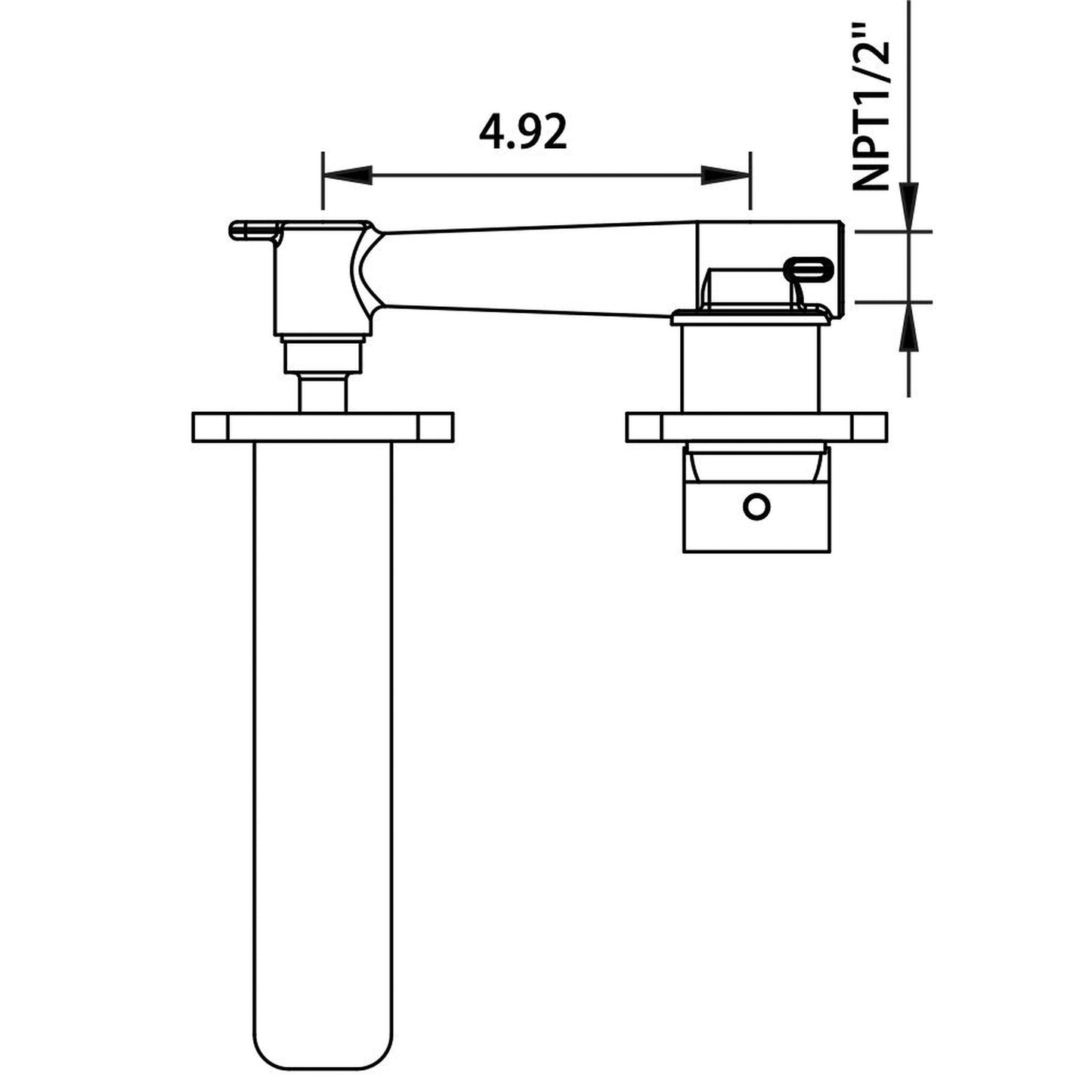 Isenberg Serie 260 7" Two-Hole Brushed Nickel PVD Wall-Mounted Bathroom Sink Faucet With Rough In Valve