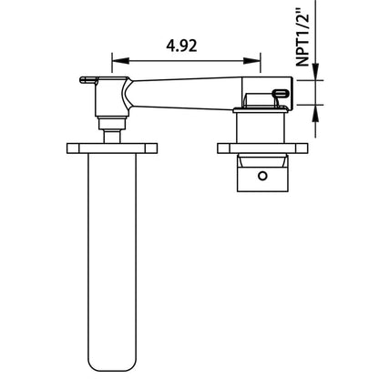 Isenberg Serie 260 7" Two-Hole Brushed Nickel PVD Wall-Mounted Bathroom Sink Faucet With Rough In Valve