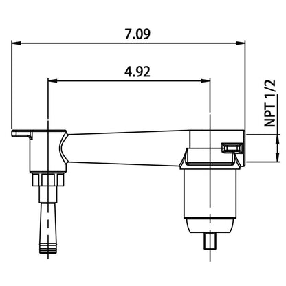 Isenberg Serie 260 7" Two-Hole Matte Black Wall-Mounted Bathroom Sink Faucet With Rough In Valve