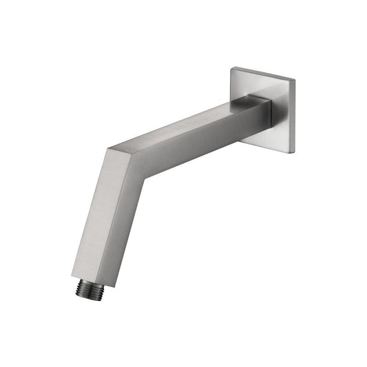 Isenberg Universal Fixtures 10" Brushed Nickel PVD Solid Brass Wall-Mounted Standard Shower Arm With Square Sliding Flange