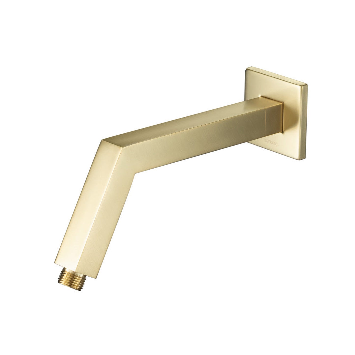 Isenberg Universal Fixtures 10" Satin Brass PVD Solid Brass Wall-Mounted Standard Shower Arm With Square Sliding Flange