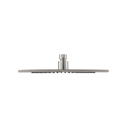 Isenberg Universal Fixtures 10" Single Function Square Brushed Nickel PVD Solid Brass Rain Shower Head