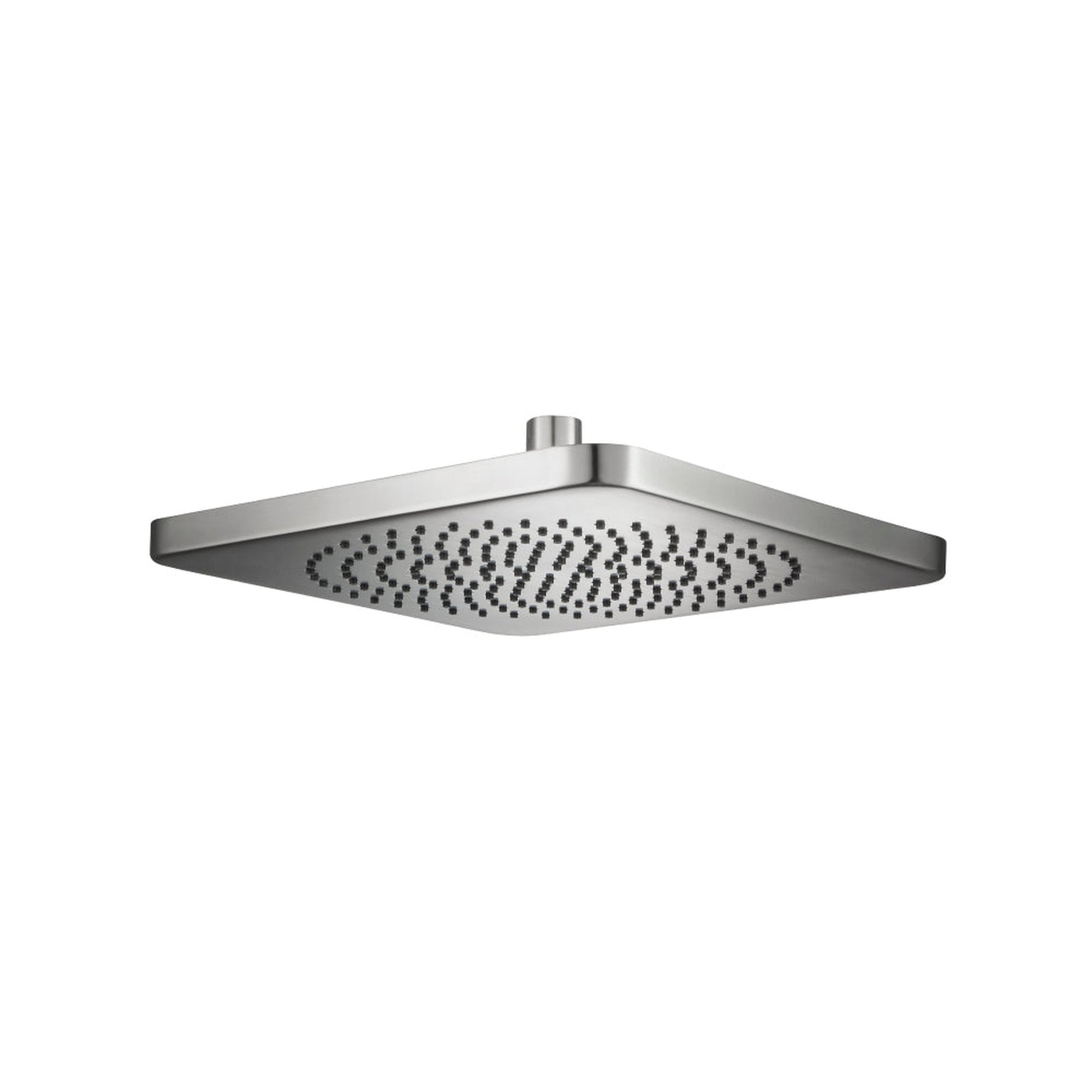 Isenberg Universal Fixtures 10" Single Function Square Curve-Edged Brushed Nickel PVD Solid Brass Rain Shower Head