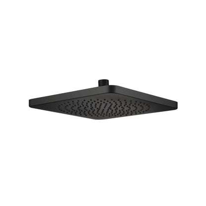 Isenberg Universal Fixtures 10" Single Function Square Curve-Edged Matte Black Solid Brass Rain Shower Head