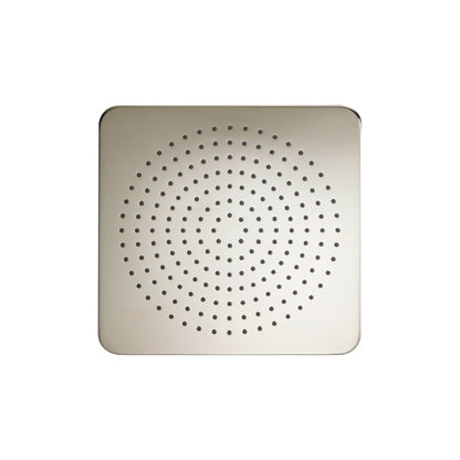 Isenberg Universal Fixtures 10" Single Function Square Curve-Edged Polished Nickel PVD Solid Brass Rain Shower Head