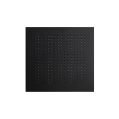 Isenberg Universal Fixtures 10" Single Function Square Matte Black Solid Brass Rain Shower Head