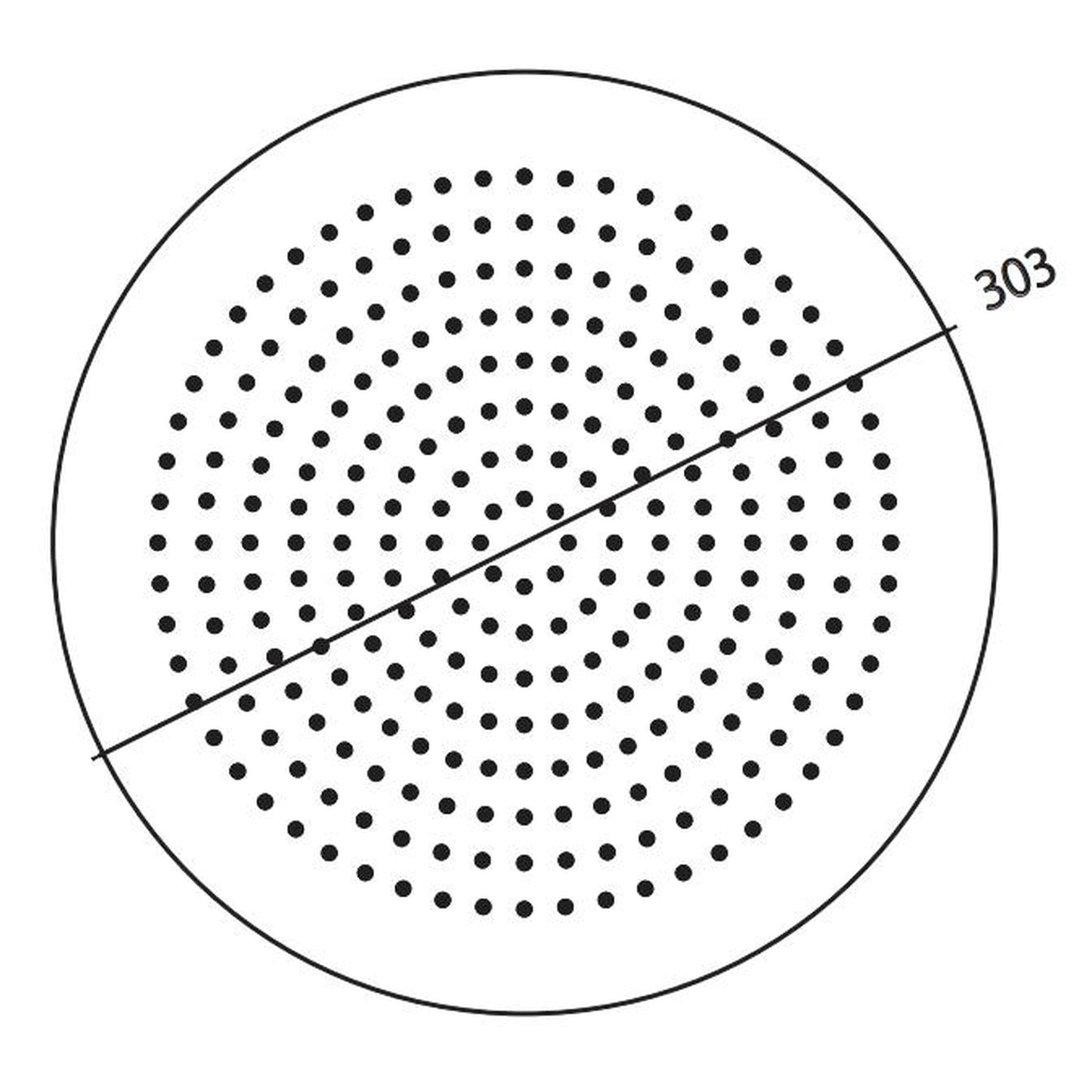 Isenberg Universal Fixtures 12" Single Function Round Brushed Nickel PVD Solid Brass Rain Shower Head