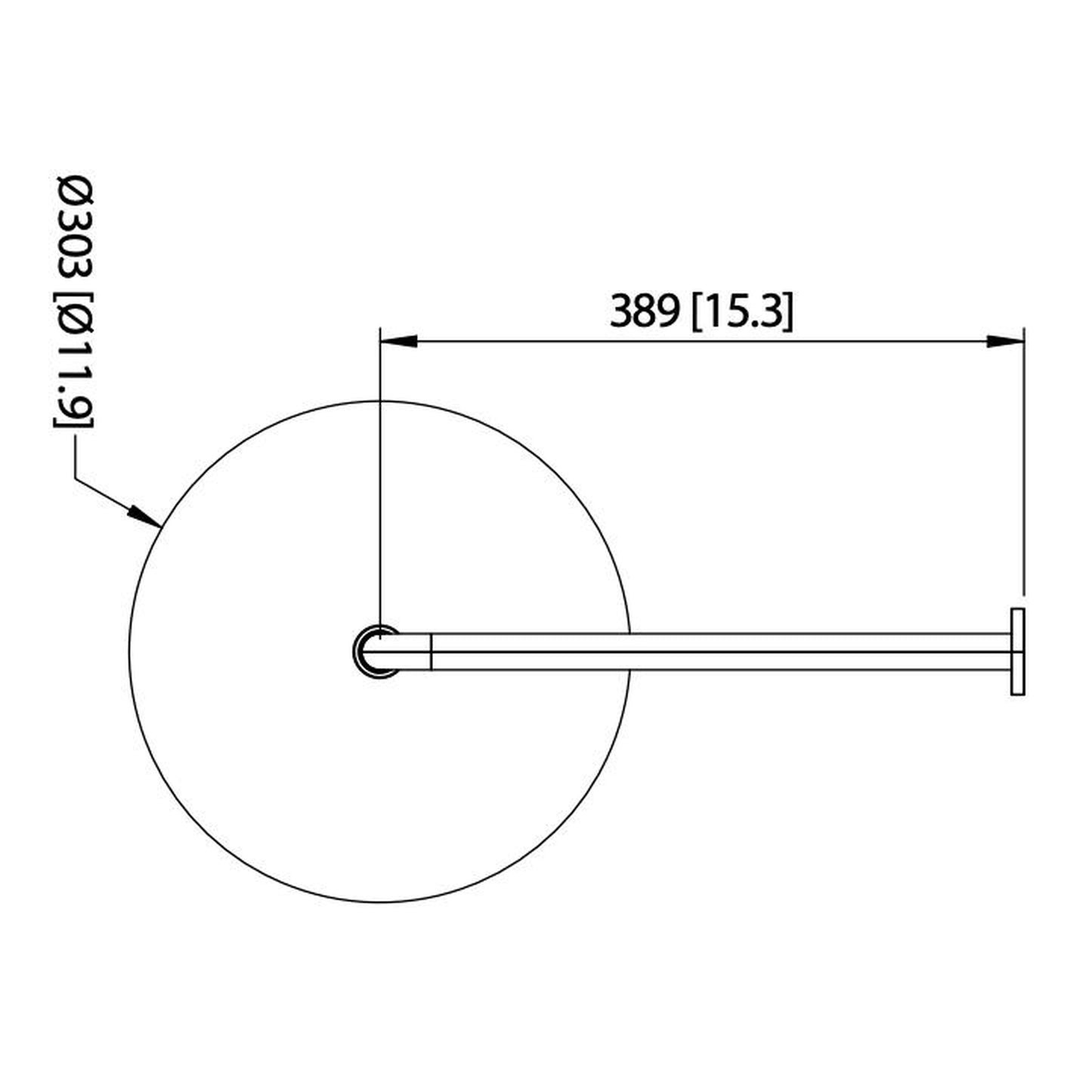 Isenberg Universal Fixtures 12" Single Function Round Matte Black Solid Brass Rain Shower Head With 15" Wall Mounted Shower Arm