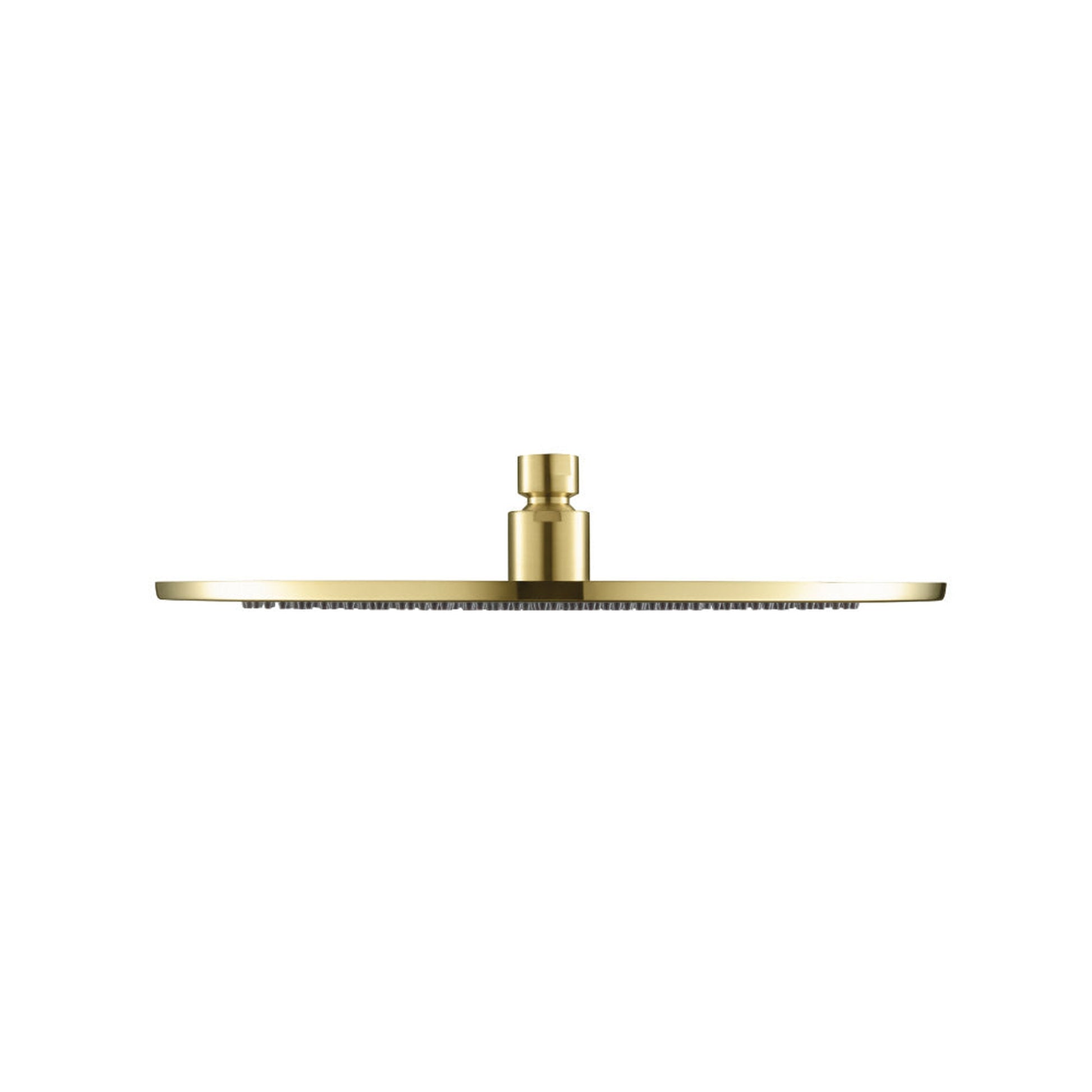 Isenberg Universal Fixtures 12" Single Function Round Satin Brass PVD Solid Brass Rain Shower Head With 6" Ceiling Mounted Shower Arm