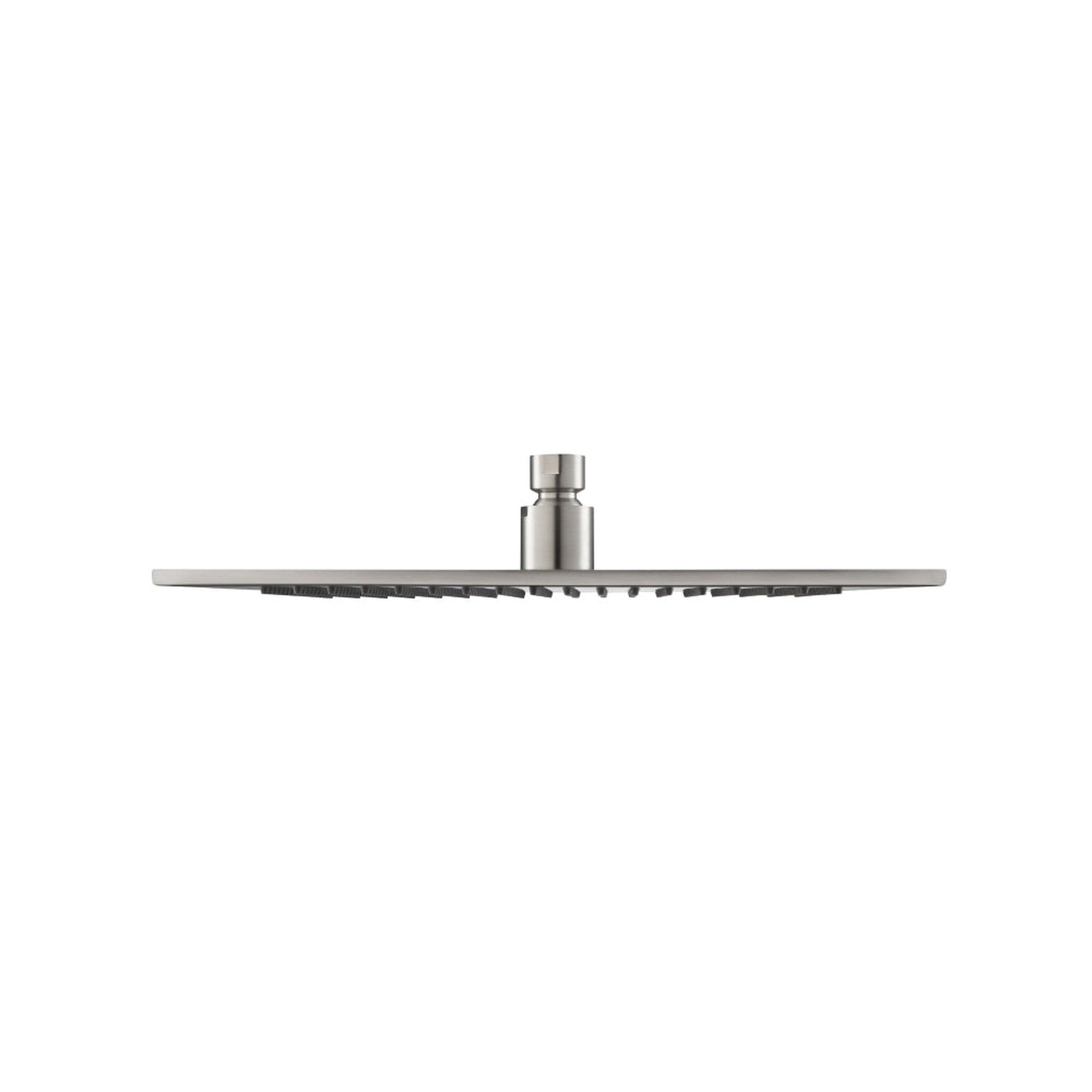 Isenberg Universal Fixtures 12" Single Function Square Brushed Nickel PVD Solid Brass Rain Shower Head