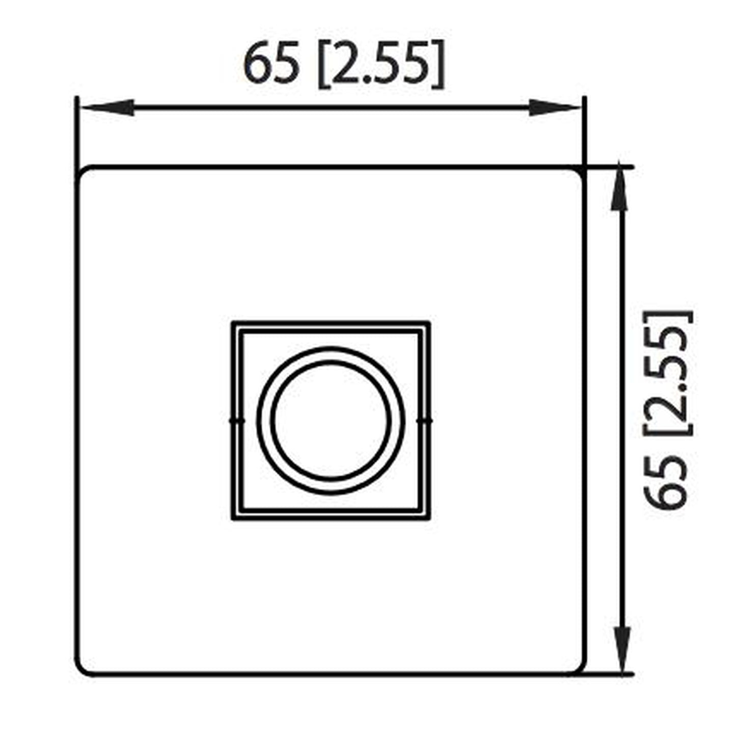 Isenberg Universal Fixtures 12" Single Function Square Chrome Solid Brass Rain Shower Head With 6" Ceiling Mounted Shower Arm